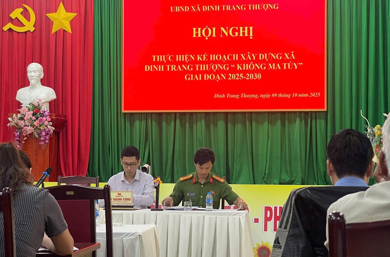 Công an xã Đinh Trang Thượng thực hiện kế hoạch xây dựng xã Đinh Trang Thượng “không ma túy” giai đoạn 2025–2030